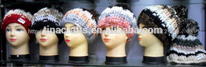 damas deinvierno sombrero <span class=keywords><strong>de</strong></span> piel con bolas - Product Image 1