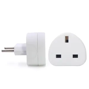 Met Zekering en Schroef EU Type C naar UK Belize Type G Macht Plug Adapter