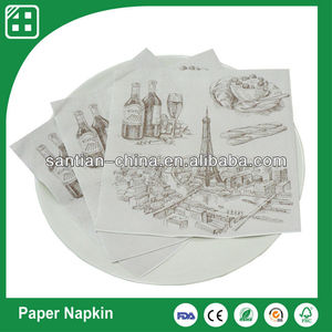 Tour eiffel paris <span class=keywords><strong>anciens</strong></span>, français. portrait vintage cocktail serviettes en papier theme - Product Image 1