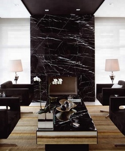 Lastra di <span class=keywords><strong>Marmo</strong></span> Nero Marquina Naturale con Venature Bianche Piastrelle Moderne Impermeabili <span class=keywords><strong>per</strong></span> Bagno Cucina <span class=keywords><strong>Piano</strong></span> di Lavoro <span class=keywords><strong>Tavolo</strong></span> Esterno - Product Image 5