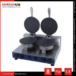 CHINZAO Surtidor de China Fabricación de Acero Inoxidable de Doble Cabeza Waflera Cono de Helado