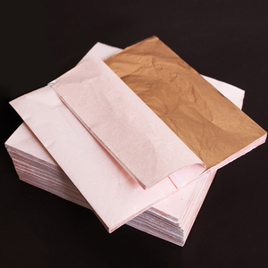 #0 100 feuilles 16x16 cm Dorure Or pour Meubles De Décoration Art Artisanat Peinture Rouge Cuivre Imitation Feuille D'or Feuilles - Product Image 2
