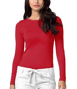 <span class=keywords><strong>T</strong></span>-<span class=keywords><strong>Shirt</strong></span> à manches longues pour femmes, vêtement chinois bon marché, uniforme blanc, sous-vêtements, à col ras du cou, 2020 - Product Image 4