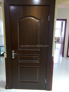 Puerta de madera de grano WPC, puerta de entrada individual para el mercado de Arabia Saudita - Product Image 2