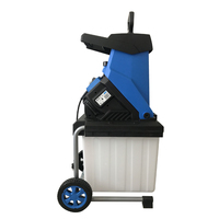 Broyeur de déchets de plantes en aiguilles de pin électrique portable miniature résidentiel et broyeur de bois avec sac de collecte de 50 l