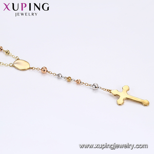 44263 xuping 패션 기독교 보석, 유니섹스 기독교 묵주 크로스 펜던트 목걸이 - Product Image 4