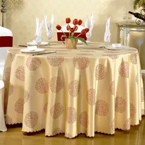 Manufacturers Hotel Restaurant Table Cover Round Jacquard Table Cloth