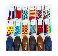 Happy Sock Großhandel Custom Bunte Jacquard Socken Modedesign Mann Kleid Socken
