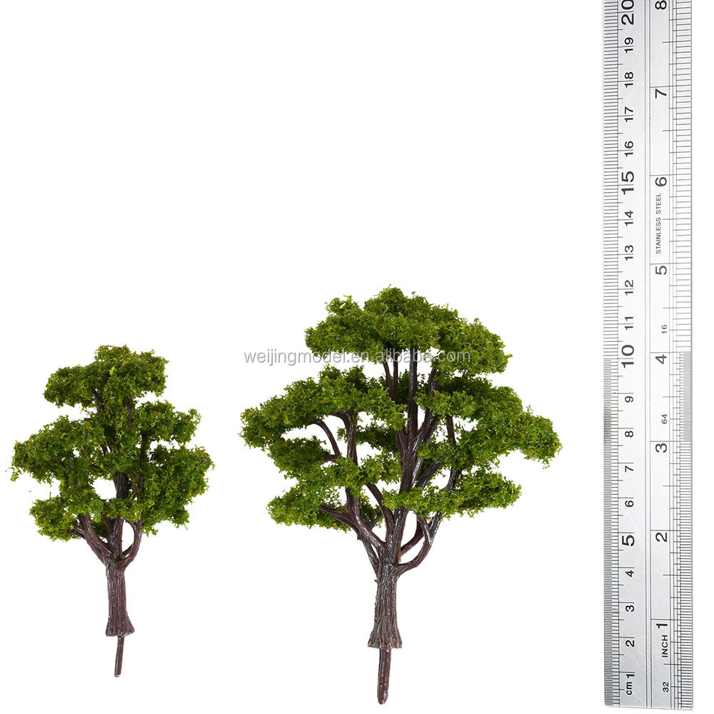 Lot de 40 mini paysages en plastique peint à l'échelle HO 1:100
