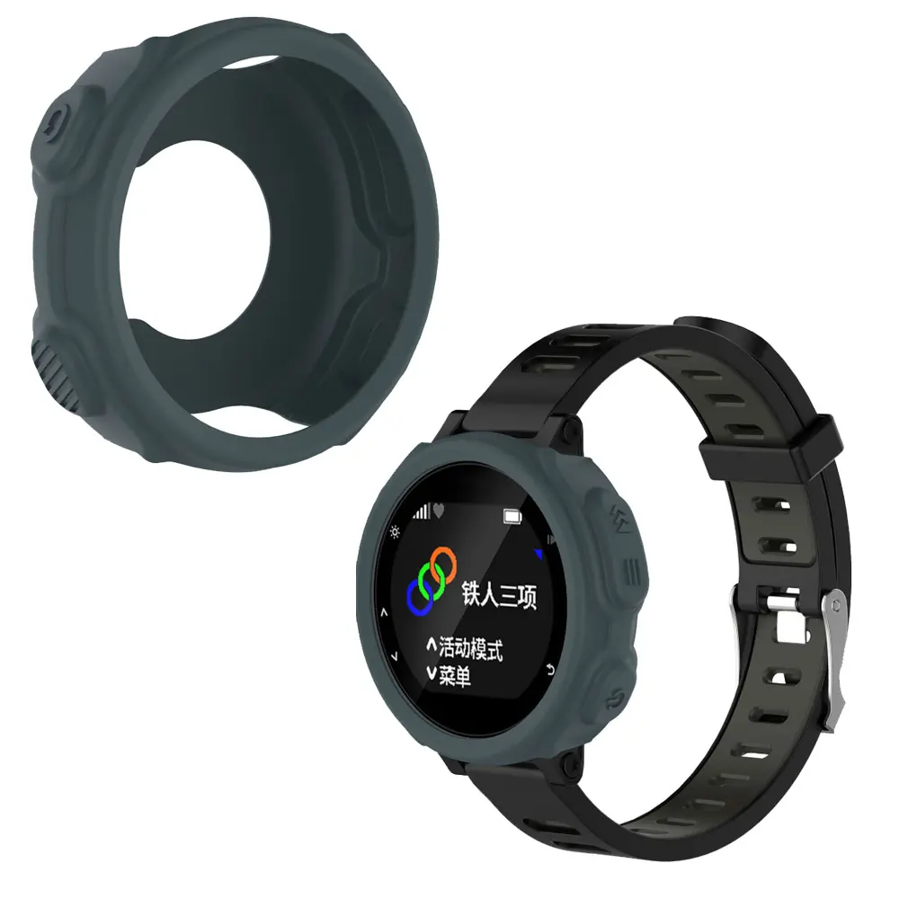 Tschick Ultra-Slim Soft Silicone Protector Case Cover for Garmin Forerunner 235 735X GPS Watch