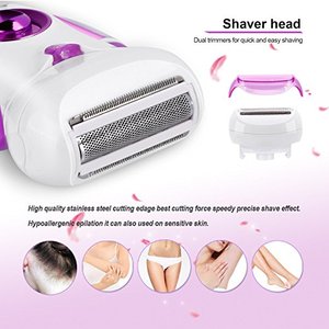 4 <span class=keywords><strong>en</strong></span> 1 recargable dama depiladora eléctrica de afeitar de pelo para las mujeres la eliminación de pelo de belleza cara <span class=keywords><strong>piernas</strong></span> axila - Product Image 4