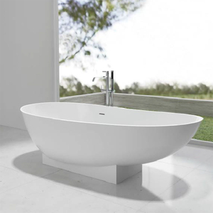 Hotel diseño esquina baño superficie sólida bañera de piedra <span class=keywords><strong>muebles</strong></span> - Product Image 3