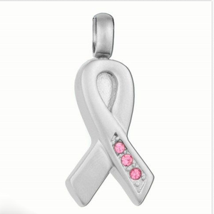 Colgante de urna de cremación de cinta femenina, collar de ceniza de hueso conmemorativo de acero inoxidable, colgante de ceniza de hueso de mascota conmemorativo femenino - Product Image 1