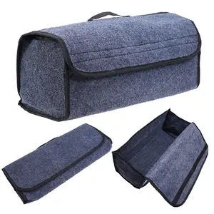 Large Anti Slip Compartment Boot Storage Organizer Tool Car Storage Bag Car Trunk  Organizer Soft Felt