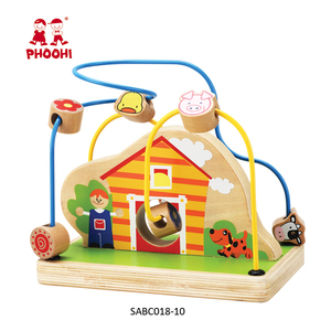 Haute qualité enfants éducatifs de ferme en bois bébé <span class=keywords><strong>perle</strong></span> <span class=keywords><strong>labyrinthe</strong></span> pour enfants - Product Image 1