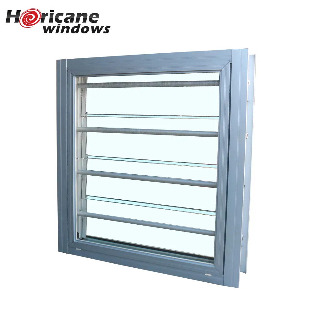Aluminum glass louver with security protection
