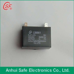 실행 콘덴서 uf 5 mfd 370 440 V VAC 볼트 사각형 AC 전기 모터 - Product Image 1