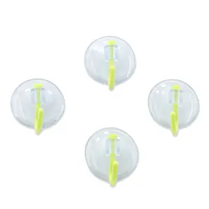 Bulk Reusable PVC Cup Hooks Multifunction Plastic Suction Coat and Clothing Hooks for Keys and Clothes