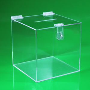 Clear Acrylic <strong>Lockable</strong> Suggestion <strong>Box</strong> Acrylic Wedding Card <strong>Box</strong> Clear Acrylic Wedding Post <strong>Box</strong> - Product Image 4