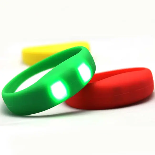Party Supply Flashlight Silicone Wristbands LED Bracelets For Event