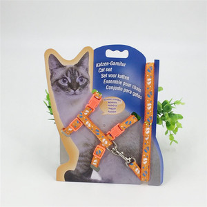 Multicolor de seguridad ajustable de nylon para mascotas gato arnés y una correa - Product Image 2