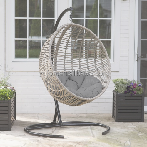Outdoor Balcony Wicker Round Hanging Bed for Garden