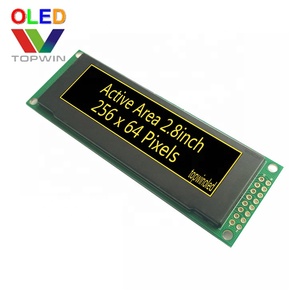 2.8 "256 인치 인치 x 64 픽셀 16 그레이 스케일 화이트 컬러 oled 모듈 ssd1322 TW56641281B01 SPI 병렬 인터페이스 PCB 보드 - Product Image 4