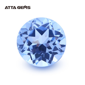 Il trasporto Libero 1000 pz/lotto 1.0 ~ 3.0 millimetri #104 <span class=keywords><strong>Blue</strong></span> Stone Taglio Brillante Rotondo Spinello Sintetico Prezzo Per Carato - Product Image 2