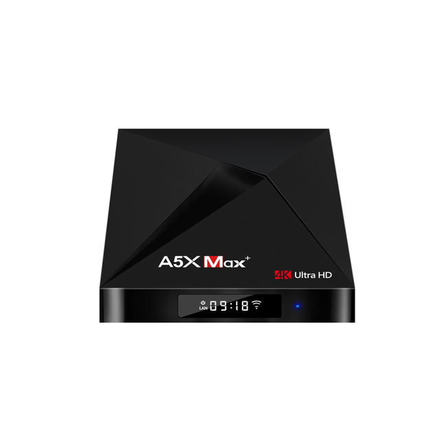 High Grad A5X MAX+ Android 8.1 TV Box with 4GB 32GB 2.4G/5G Dual-band Wi-Fi Digital Cable RGB Function Quad Core Processor