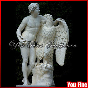 Estatua de Mármol de <span class=keywords><strong>Zeus</strong></span> y Ganímedes Tallada a Mano a Tamaño Real Personalizada - Product Image 3