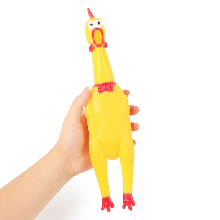 Drôle jouet en caoutchouc strident jouet de poulet en gros
