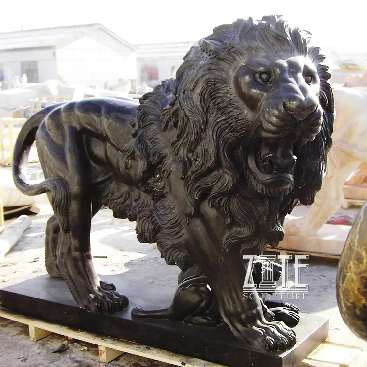 Hand Gesneden Fabriek Directe Verkoop Dier Leeuw Marmeren Sculptuur
