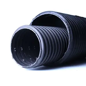 Tubo di irrigazione a goccia per tubo corrugato permeabile nero da 2 pollici e 4 pollici in HDPE