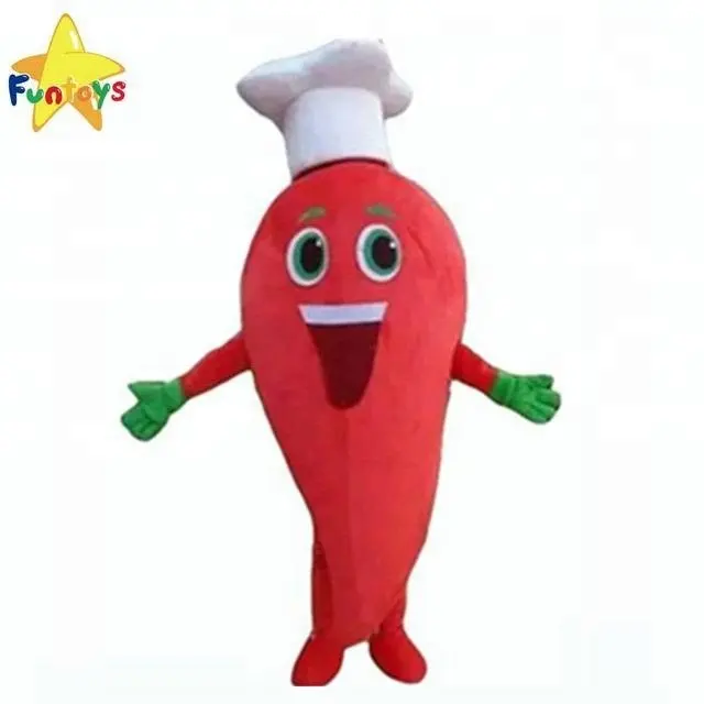 Funtoys CE Custom Red Chili Pepper Personaggio Dei Cartoni Animati di Halloween Del Costume Della Mascotte