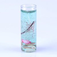 Umweltfreundliche natürliche gel wachs ozean gelee kerze mit kristall glas halter
