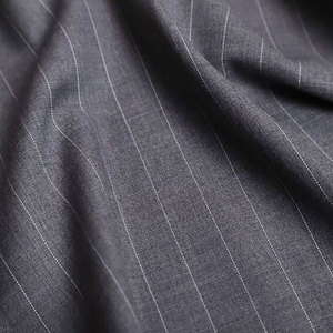 Tessuto in Lana a Righe Blu Navy da Fornitore Cinese, Pronto per la Consegna, Tecnica di Tessitura in Pizzo per Cappotti da Uomo/Donna e Abiti - Product Image 6