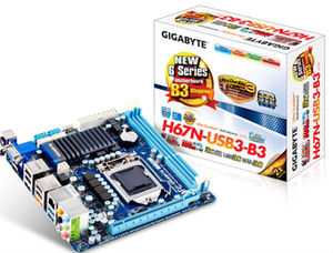 GigaByte originale MINI-ITX Scheda Madre LGA1155 <span class=keywords><strong>Intel</strong></span> H67 <span class=keywords><strong>DDR3</strong></span> per home theater - Product Image 2