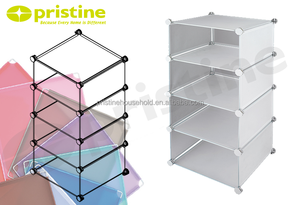 Shopee SOLDES Étagère de rangement domestique, fabricant de meubles, supports de rangement pour la maison, unité de rayonnage cubique, meilleur plastique PP en gros, Taiwan - Product Image 4