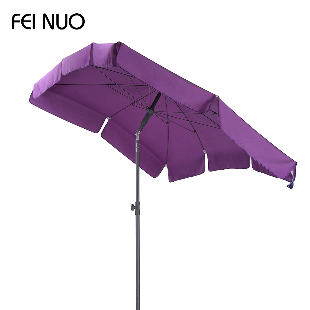 Уникальный дизайн оптом U-образные ребра прочный водонепроницаемый 1,2 м x 1,8 м фиолетовый зонтик Пляжный прямоугольный