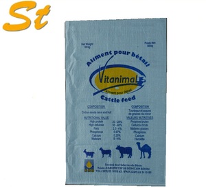 Sacchetto tessuto pp sacco 25kg 50kg grande formato superiore in plastica di riso e blu e bianco sacco a zig-zag basso prezzo - Product Image 4