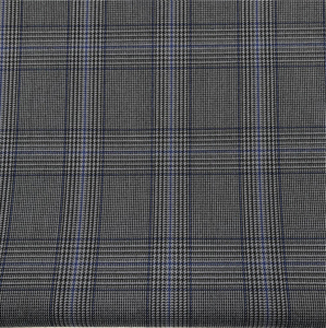 Nuevo de microfibra 90% poliéster 10% rayón material color rojo azul a cuadros con textura de traje de los hombres traje de pantalón chaqueta tejida TR <span class=keywords><strong>tela</strong></span> - Product Image 3