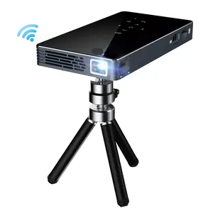Akıllı telefon desteği IOS ve Android cihazlar için 2023 DLP taşınabilir projektör Airplay DLNA Miracast
