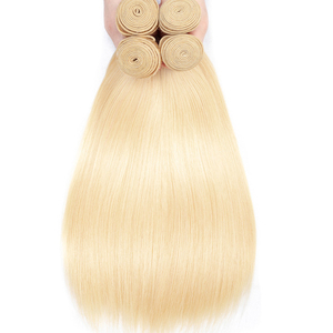 Extensiones de Cabello 613 humano, mechones de pelo ruso sin procesar, color rubio 100%, 10-30 pulgadas, sedoso, onda recta - Product Image 4