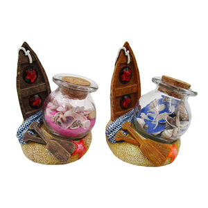 Nuovo Prodotto di Vetro Trasparente albero di cocco decorazione della perla di sabbia bottiglia di <span class=keywords><strong>souvenir</strong></span> per arte della sabbia - Product Image 3