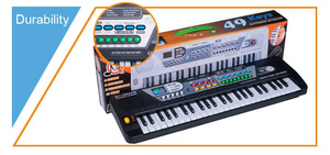 <span class=keywords><strong>Piano</strong></span> électronique pour enfants à 49 touches, fonctionne sur piles, <span class=keywords><strong>jeux</strong></span>, orgue, clavier - Product Image 4