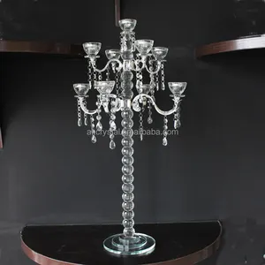 Nhà Máy Cung Cấp Thiết Kế Mới Bảng Top Treo Crystal Hạt Crystal Chandelier Thắp Sáng Trung Tâm Đám Cưới