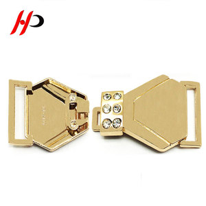 Custom Rhinestone Rectangle <strong>butterfly</strong> Knot Shape 25mm 1 Inch Accessories Gold Plated Decorative Leather Shoe Belt Buckles - Product Image 4