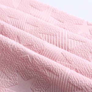 5 Spandex Đồng Bằng Nhuộm <span class=keywords><strong>Jacquard</strong></span> 3D Nổi Micro Đào Vải Dệt Kim Cho Ăn Mặc 2020top Chất Lượng 95 Polyester Mẫu Miễn Phí Mềm ** - Product Image 1