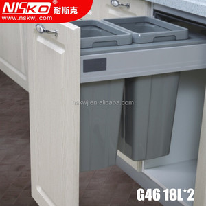 Cestino Estraibile con Coperchio, Pattumiera da Incasso per Mobile, Chiusura Silenziosa - Product Image 4