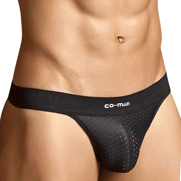 Wholesale black sexy gay underwear custom men's thong briefs